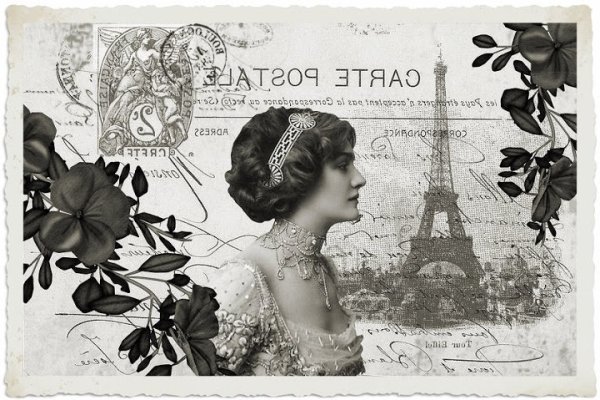 Декупажные карты черно белые