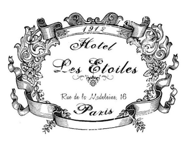 Винтажные этикетки черно белые