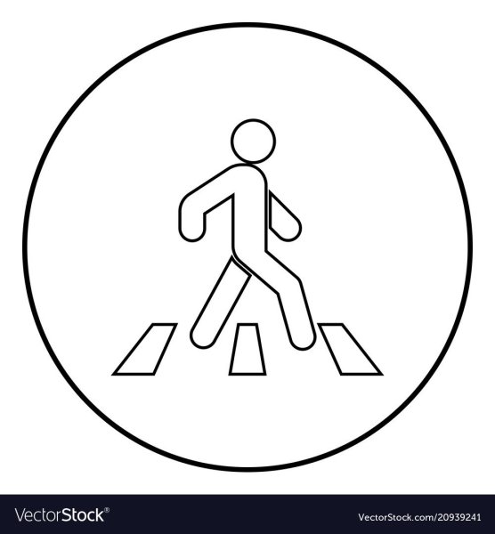 Дорожные знаки круглые для пешеходов