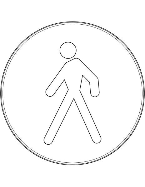 Раскраски дорожных знаков для пешеходов