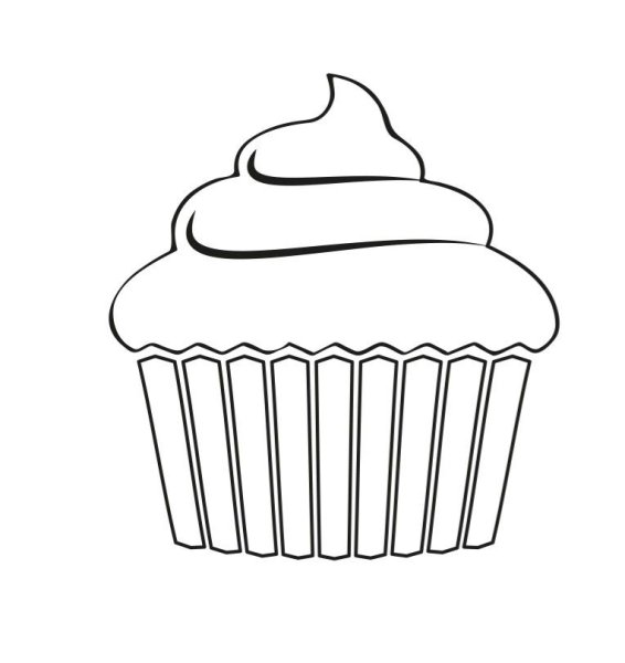 Трафарет пирожное для рисования