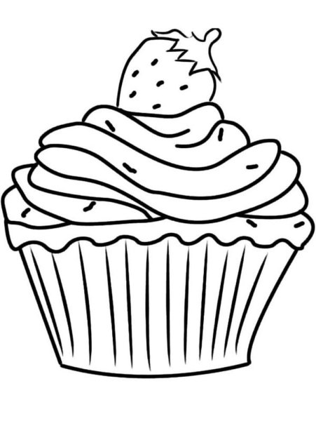 Кекс раскраска