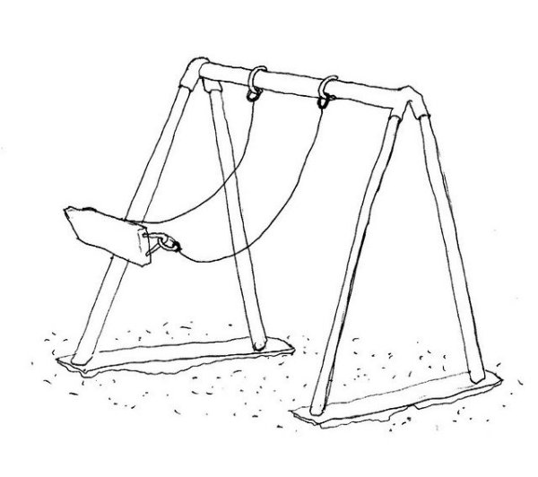 Раскраска качели детские