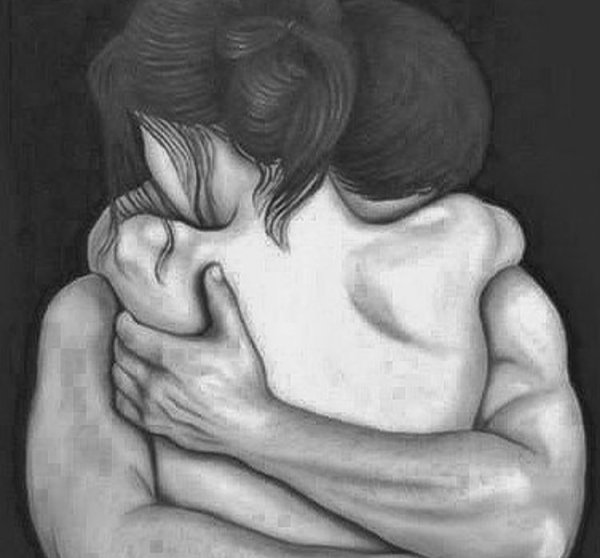 Обнять себя рисунок