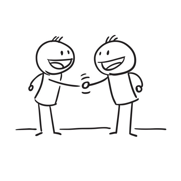 Два нарисованных человечка