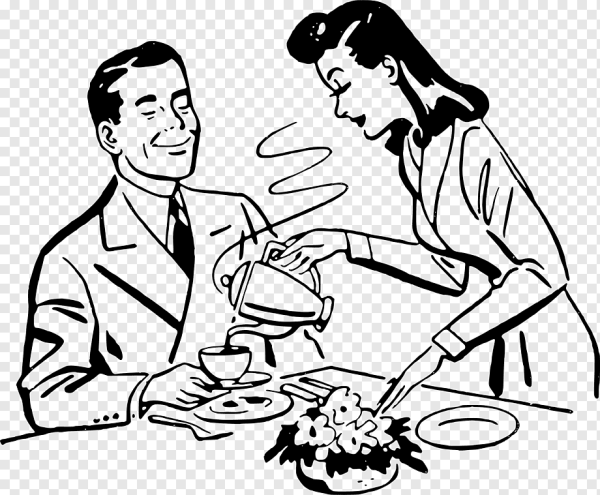 Ужин рисунок