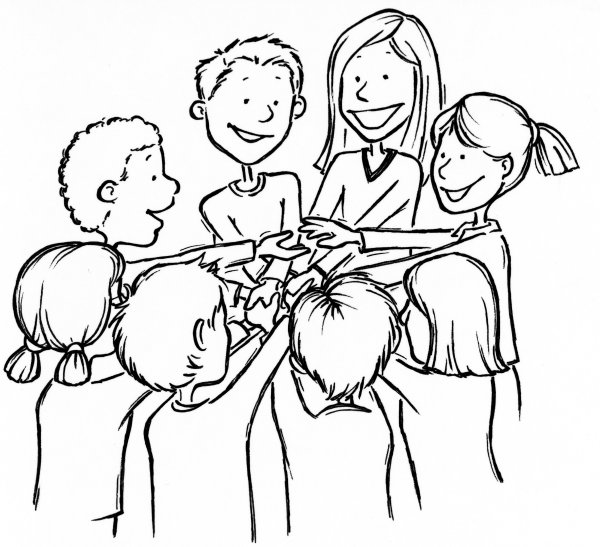 Нарисовать группу людей