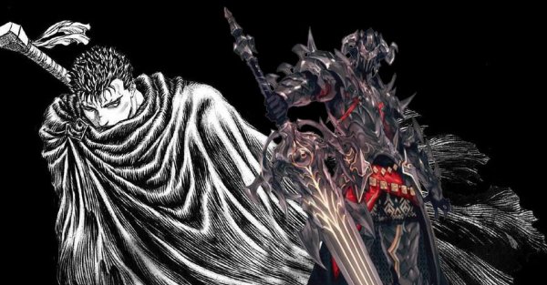 Гатс Берсерк чб