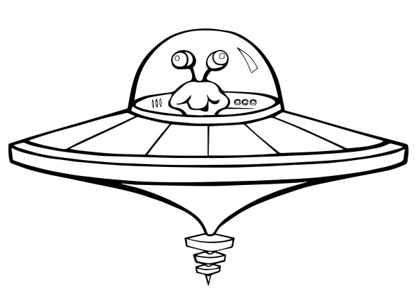 Летающая тарелка раскраска
