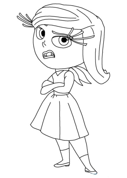 Раскраска мультик головоломка брезгливость