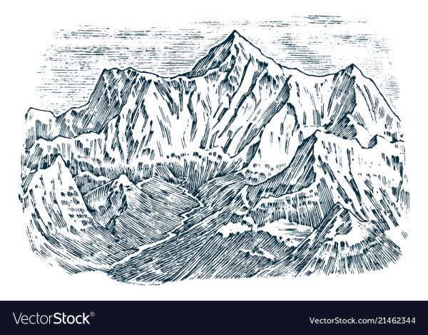 Эльбрус карандашом