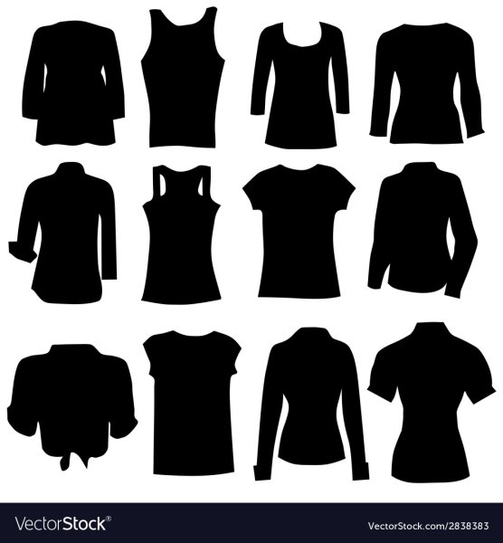 Силуэты блузки женская