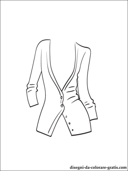 Жакет раскраска для детей