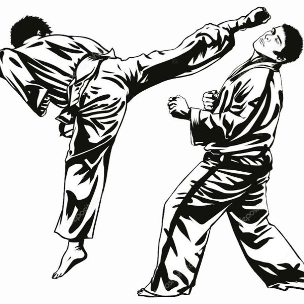 Рукопашный бой силуэт