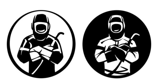 Череп сварщик вектор