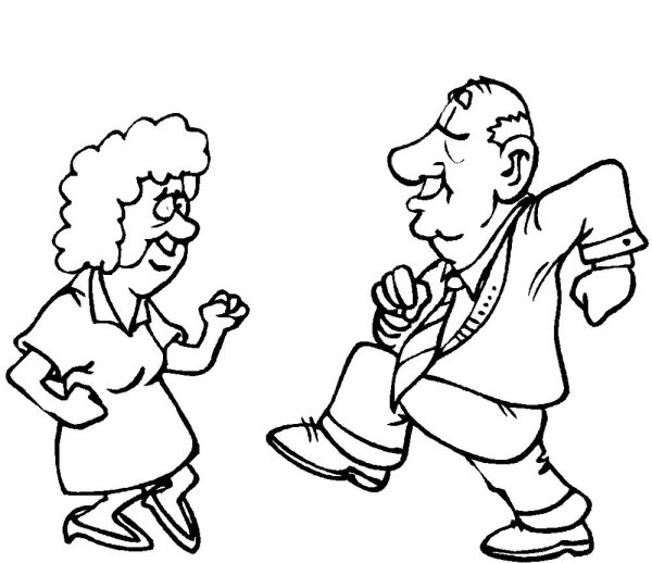 Испуганная бабушка раскраска