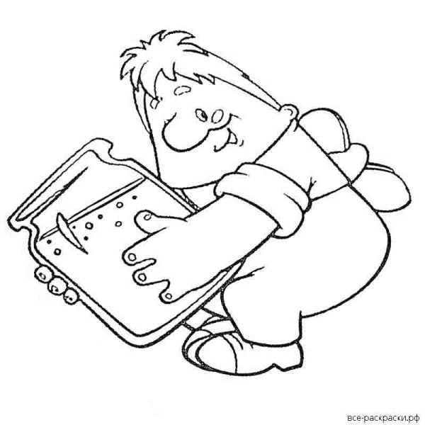 Малыш и Карлсон. Раскраска