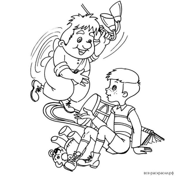 Карлсон рисунок карандашом