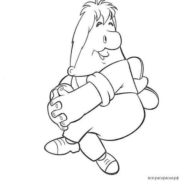Малыш и Карлсон раскраска для детей