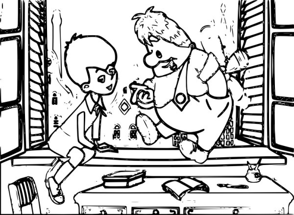 Малыш и Карлсон варенье раскраска