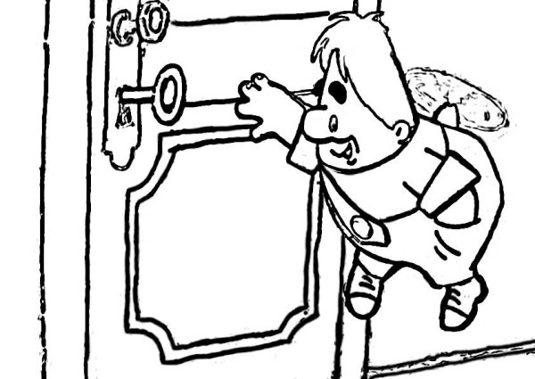 Малыш и Карлсон. Раскраска