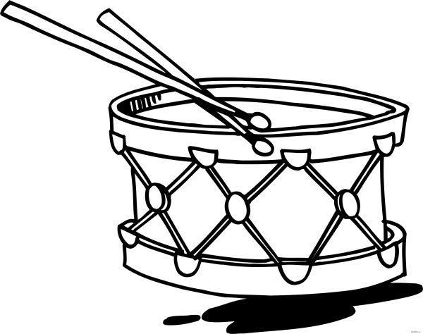 Барабан раскраска