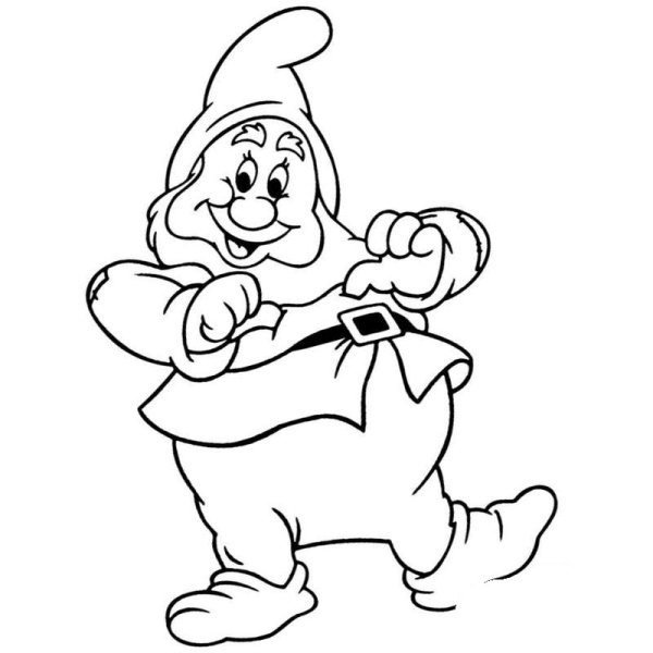 Раскраска гномик для детей 4-5 лет