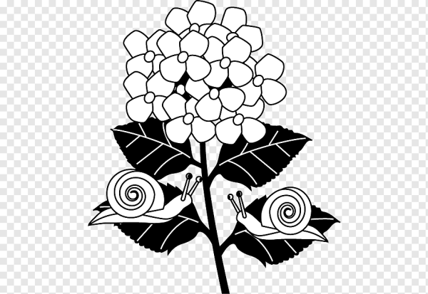 Цветы монохром вектор