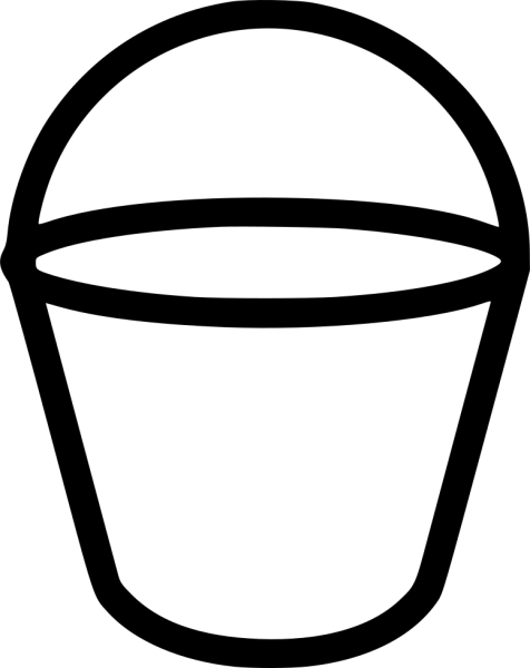 Ведро черно белое