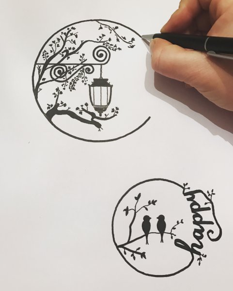 Рисунки миниатюры ручкой