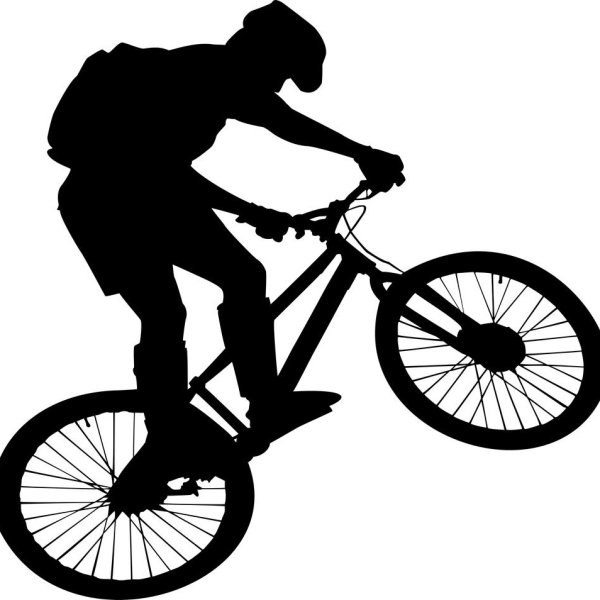 Велосипедист силуэт