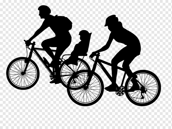 Велосипед с велосипедистом вектор