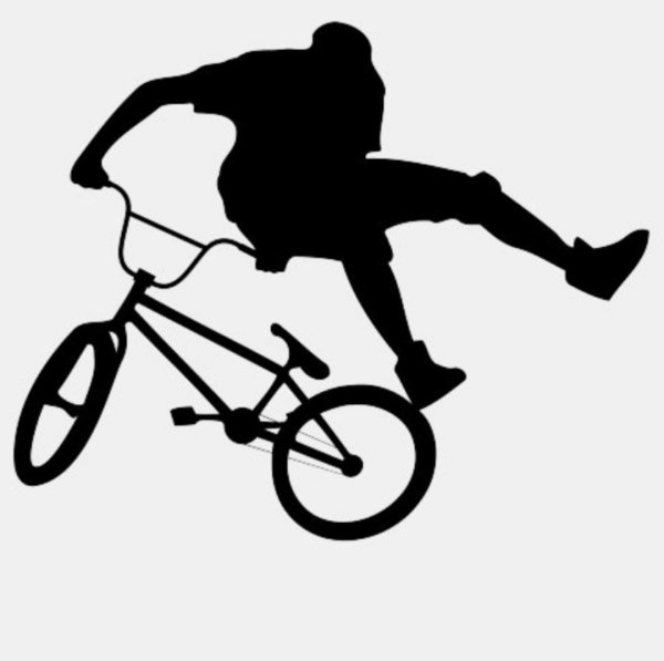Велосипедист трафарет