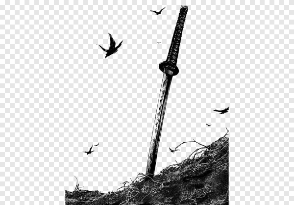 Меч воткнутый в землю арт