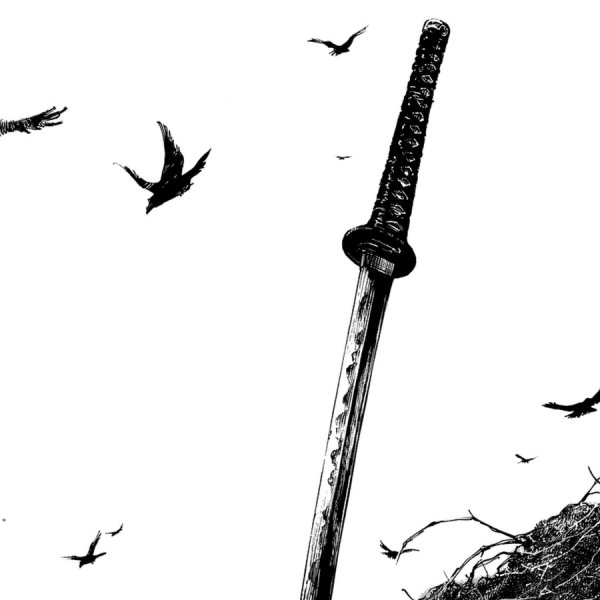 Катана тату эскиз