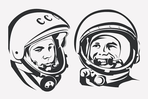 Гагарин векторное изображение