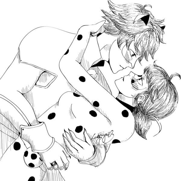 Разукрашки леди баг в аниме