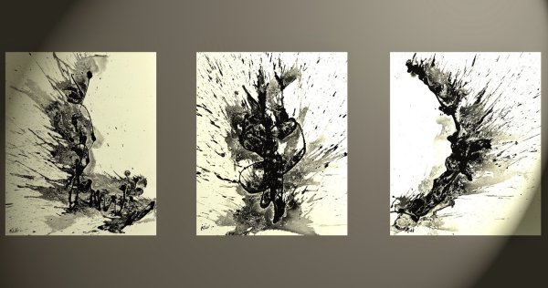 Абстрактная композиция тушью