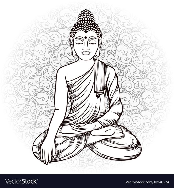 Будда рисунок