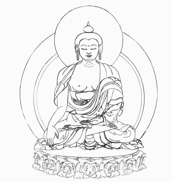 Будда Шакьямуни рисунок