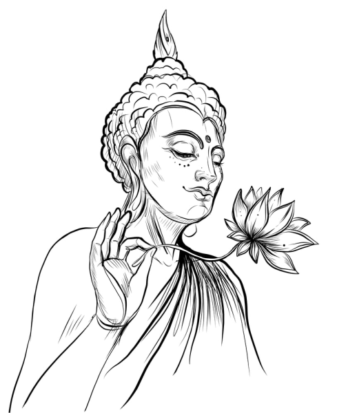 Будда Графика эскизы