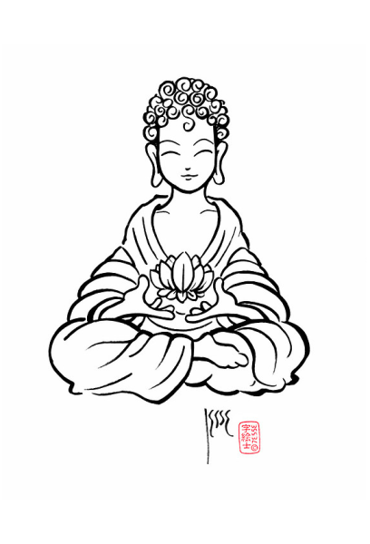 Будда Лотос рисунок