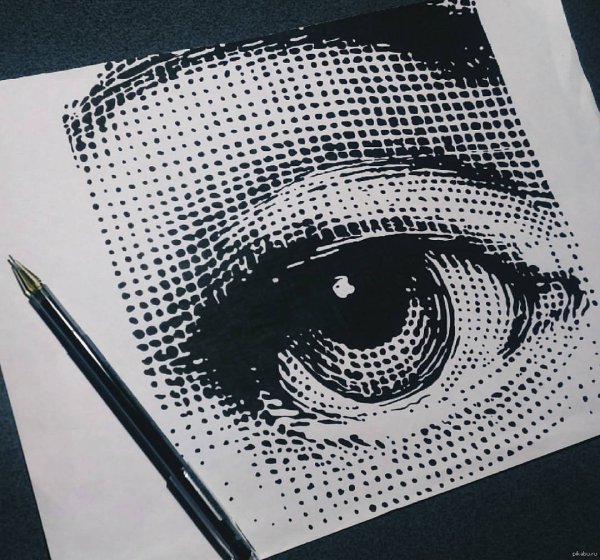 Точечное рисование ручкой