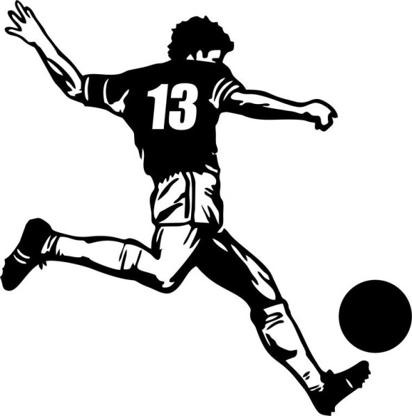 Трафарет футболиста