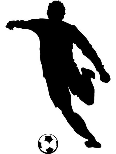 Трафарет футболиста