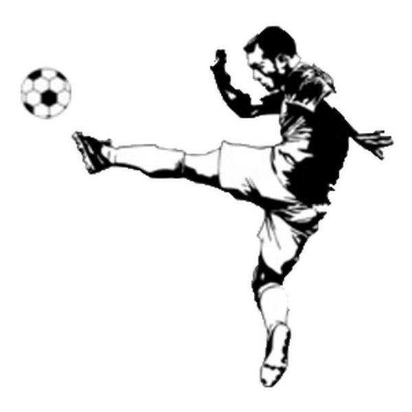 Силуэты футболистов для печати