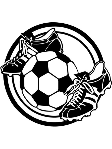 Тень футболиста с мячом