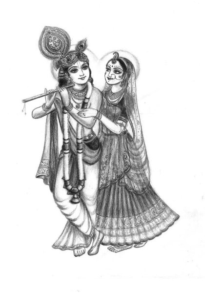 Раскраски для девочек Кришна