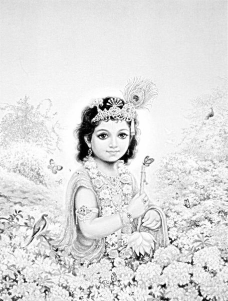 Радха и Кришна рисунок