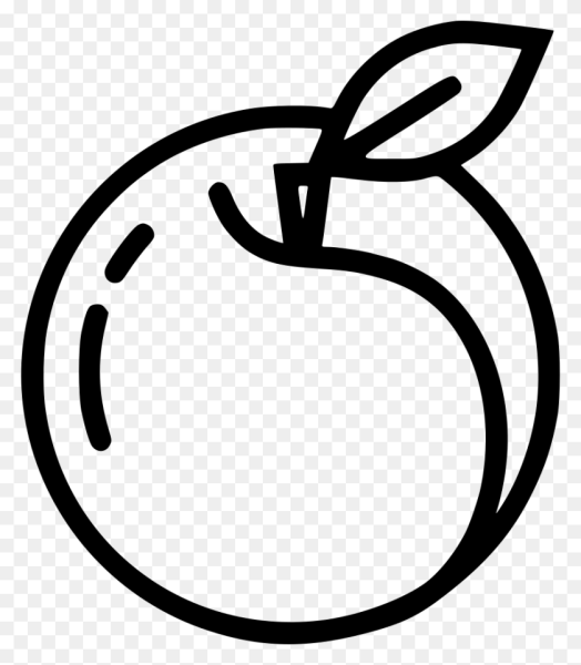 Персик силуэт